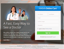 Tablet Screenshot of hmsaonlinecare.com